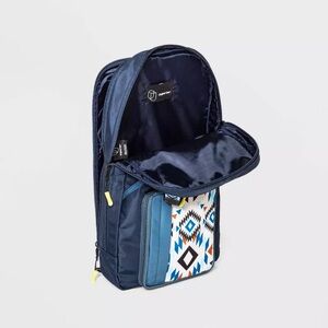Stylish Navy and Patterned Men's Bag crossbody